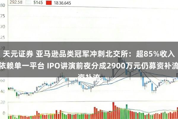 天元证券 亚马逊品类冠军冲刺北交所：超85%收入依赖单一平台 IPO讲演前夜分成2900万元仍募资补流